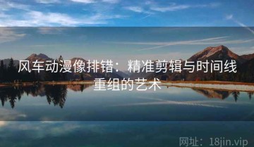 风车动漫像排错：精准剪辑与时间线重组的艺术