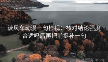 读风车动漫一句检视：核对结论强度合适吗后再把前提补一句