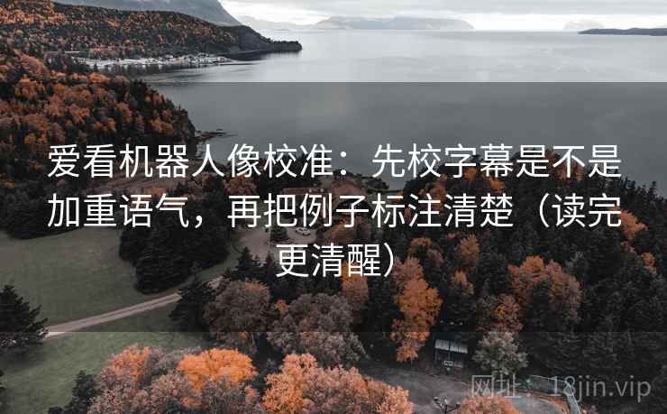 爱看机器人像校准：先校字幕是不是加重语气，再把例子标注清楚（读完更清醒）