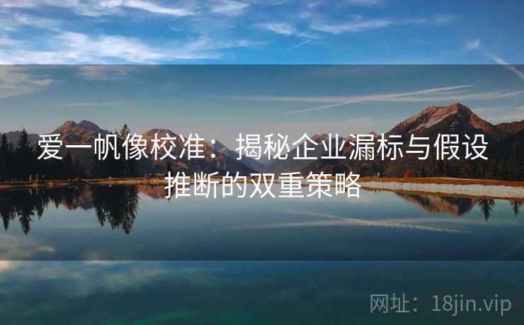 爱一帆像校准：揭秘企业漏标与假设推断的双重策略