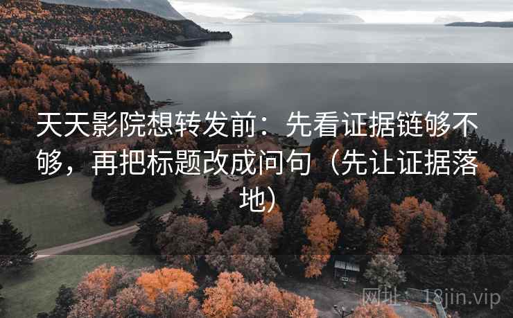 天天影院想转发前：先看证据链够不够，再把标题改成问句（先让证据落地）